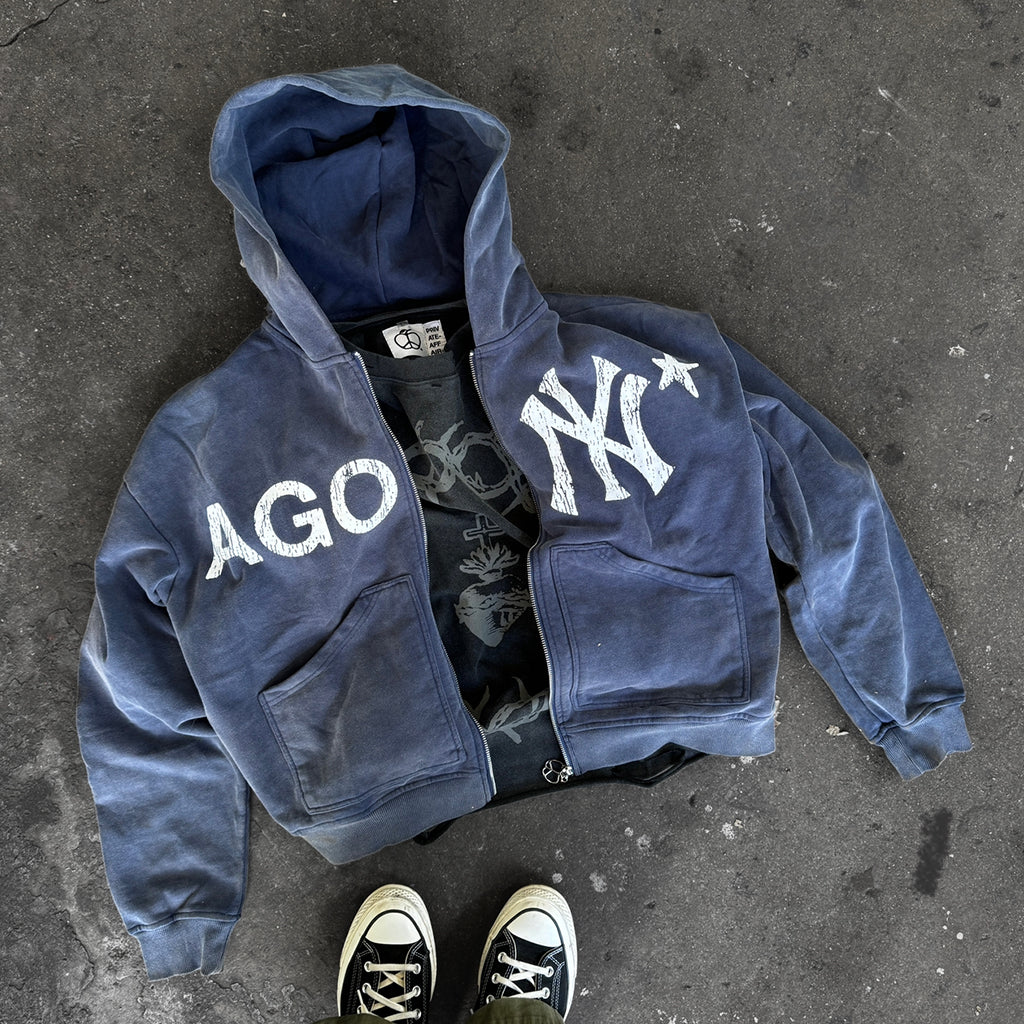 sunfade navy agony zip
