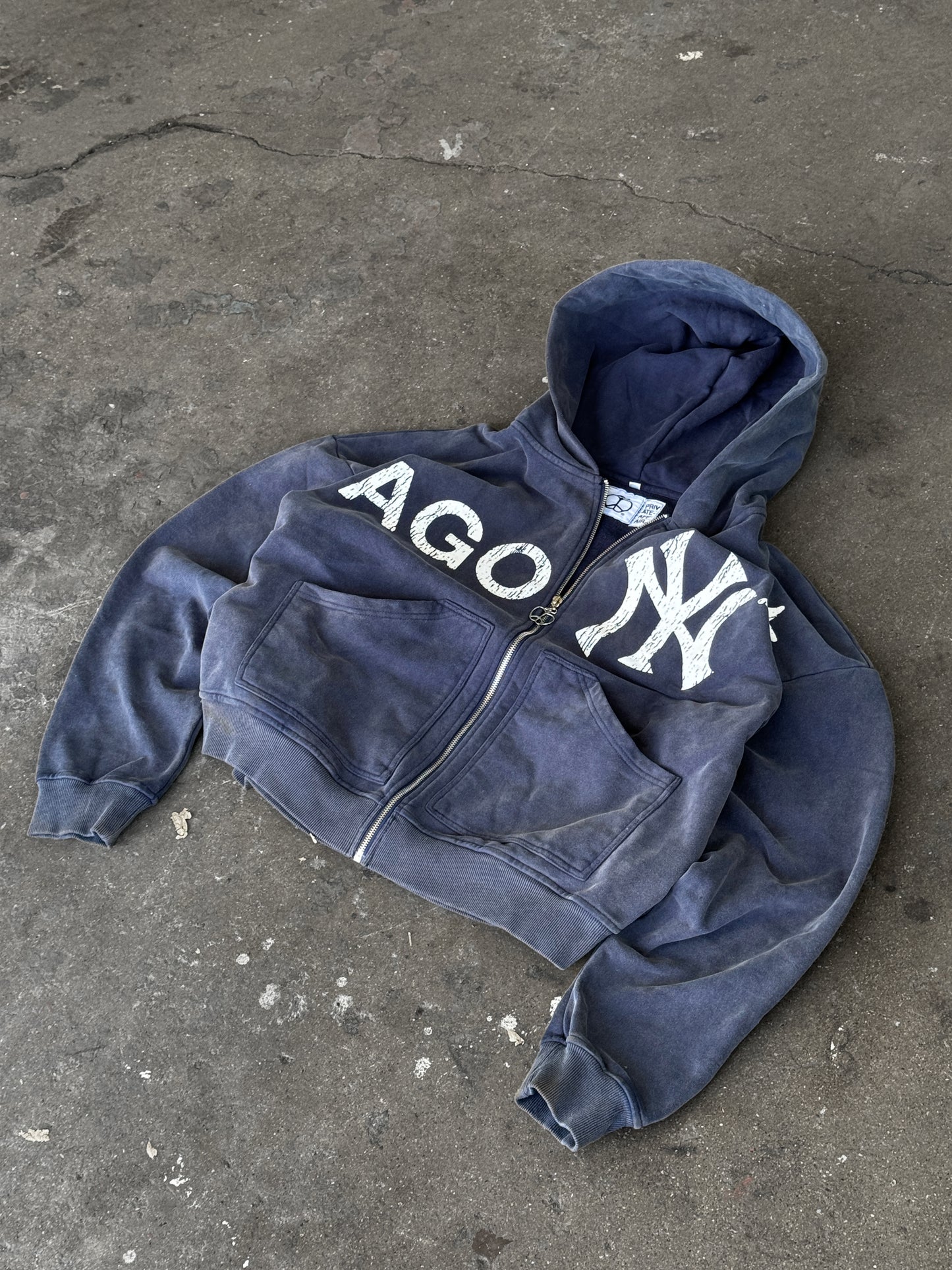 sunfade navy agony zip