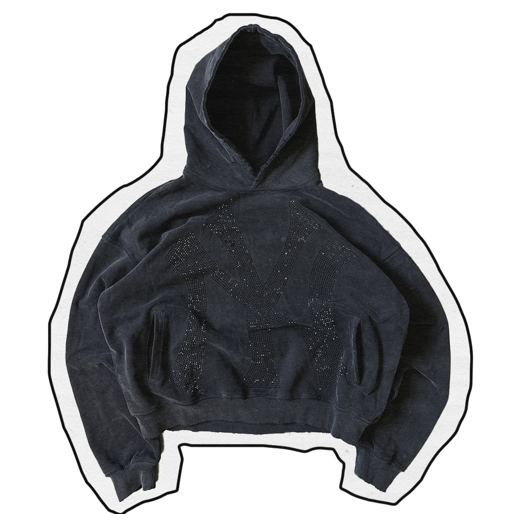 rhinestone NY hoodie